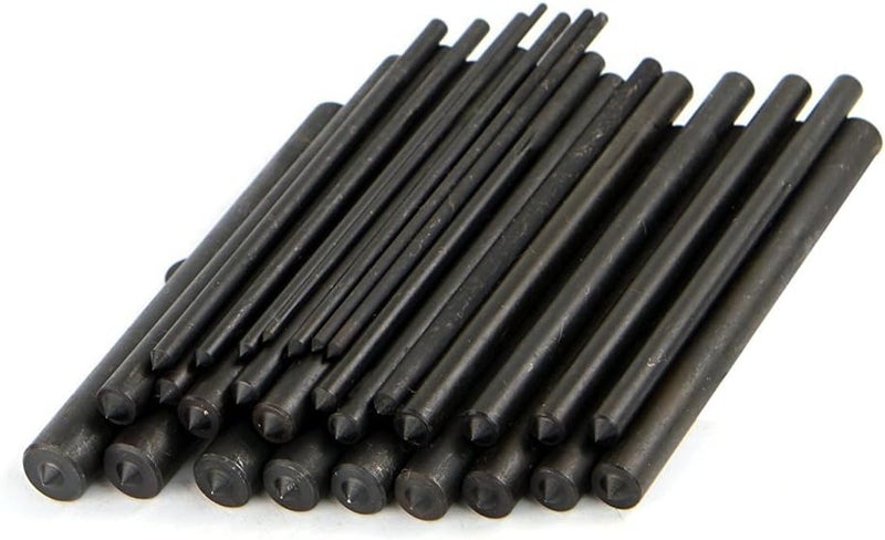 UI PRO TOOLS 28pc Center Transfer Punches Set Machinists Tool Punch Stand Heat Treated Steel Black Industrial Oxide Finish - Image 2